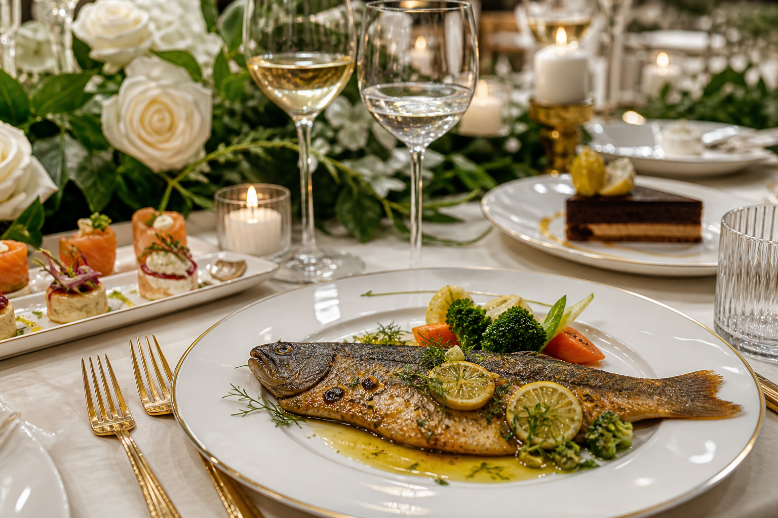 Premium wedding menu presentation