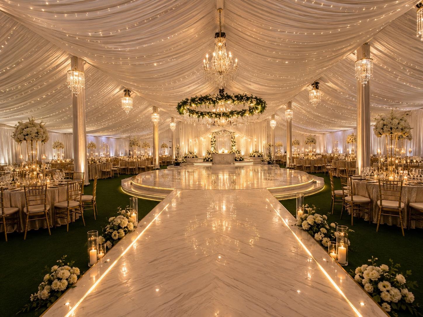 The grand hall for 600 guests